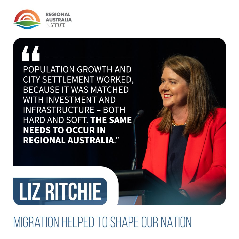 🌏 Migration has long shaped regional Australia, so how do we make it work for the future?

In her latest CEO Update, Liz Ritchie unpacks the lessons of the past and the actions needed today to ensure migration helps regional Australia thrive.

🔗regionalaustralia.org.au/Web/Media/News…