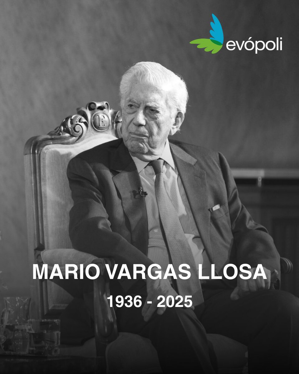 Hoy despedimos a Mario Vargas Llosa, uno de los más grandes escritores de habla hispana y un incansable defensor del liberalismo.

Desde Evópoli valoramos profundamente su legado cultural e ideológico, que seguirá inspirando a quienes creemos en una sociedad más libre y justa.