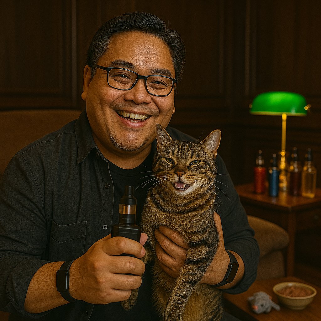 TowerOfVape's tweet photo. Playing around with #ChatGPT and got a month of the Plus upgrade. Just using AI Imaging so far. I like fiddling with photos. I improved my AI photo with #Longie
#AIPhoto #TowerOfVape #vape #vaping #vaper #cat #feline #pet #petcare #family #love #TexasCat #adoptdontshop
😊❤️🐈⬛ https://t.co/yw7xLtHB3W