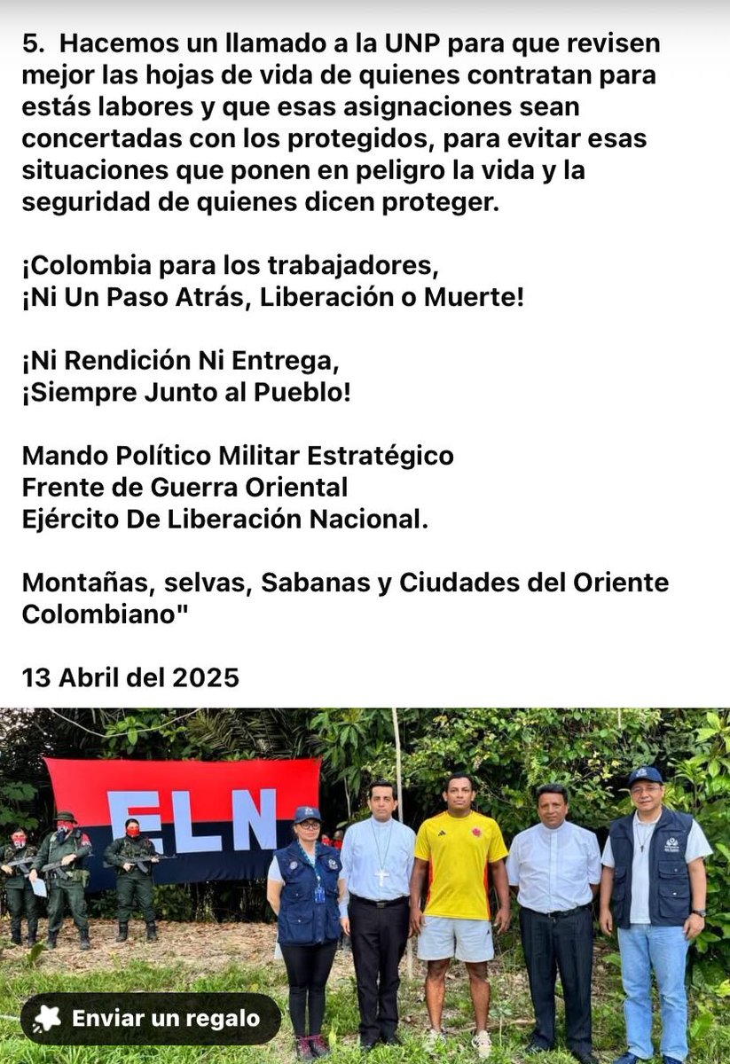 Rechazo y repudio de los GAO en contra de los trabajadores q conforman el programa de protección de <a href="/UNPColombia/">Unidad Nacional de Protección, UNP.</a> presidente <a href="/petrogustavo/">Gustavo Petro</a> ud es responsable de toda esta situación ya q ahora son ellos los q controlan el país y no la institucionalidad!
