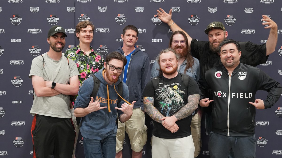 PlayMTG's tweet photo. Our Top 8 at #SpotlightDragons is set! These players advance through 14 rounds of Sealed and Draft with Tarkir: Dragonstorm.

- Andrew Baeckstrom
- Lee Webb
- Josh Morton
- Mike Hron
- Christian Valenti
- Nathaniel Hoffman
- Jody Keith
- Charles Wong

Congrats! https://t.co/vYTnpxhdo9