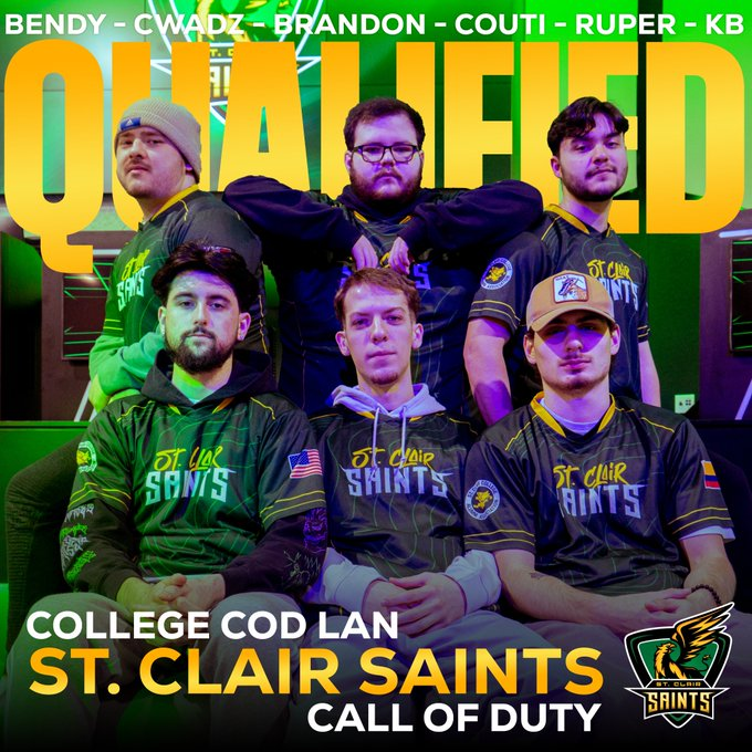 Martin Kuhn (@martrixeesports) on Twitter photo ¡🇨🇦🇨🇴🇲🇽🇦🇷<a href="/SaintsGamingCA/">St. Clair Saints</a> son el unico equipo latino en clasificar a las finales presenciales de <a href="/CollegeCoD/">College CoD</a>!
Llegan desde el winners bracket directo a la LAN que se realizara en San Antonio, Texas🇺🇸 y que repartira $15.000 USD📅Del 9 al 11 de mayo. ¡🇨🇦🇨🇴🇲🇽🇦🇷<a href="/SaintsGamingCA/">St. Clair Saints</a> son el unico equipo latino en clasificar a las finales presenciales de <a href="/CollegeCoD/">College CoD</a>!
Llegan desde el winners bracket directo a la LAN que se realizara en San Antonio, Texas🇺🇸 y que repartira $15.000 USD📅Del 9 al 11 de mayo.