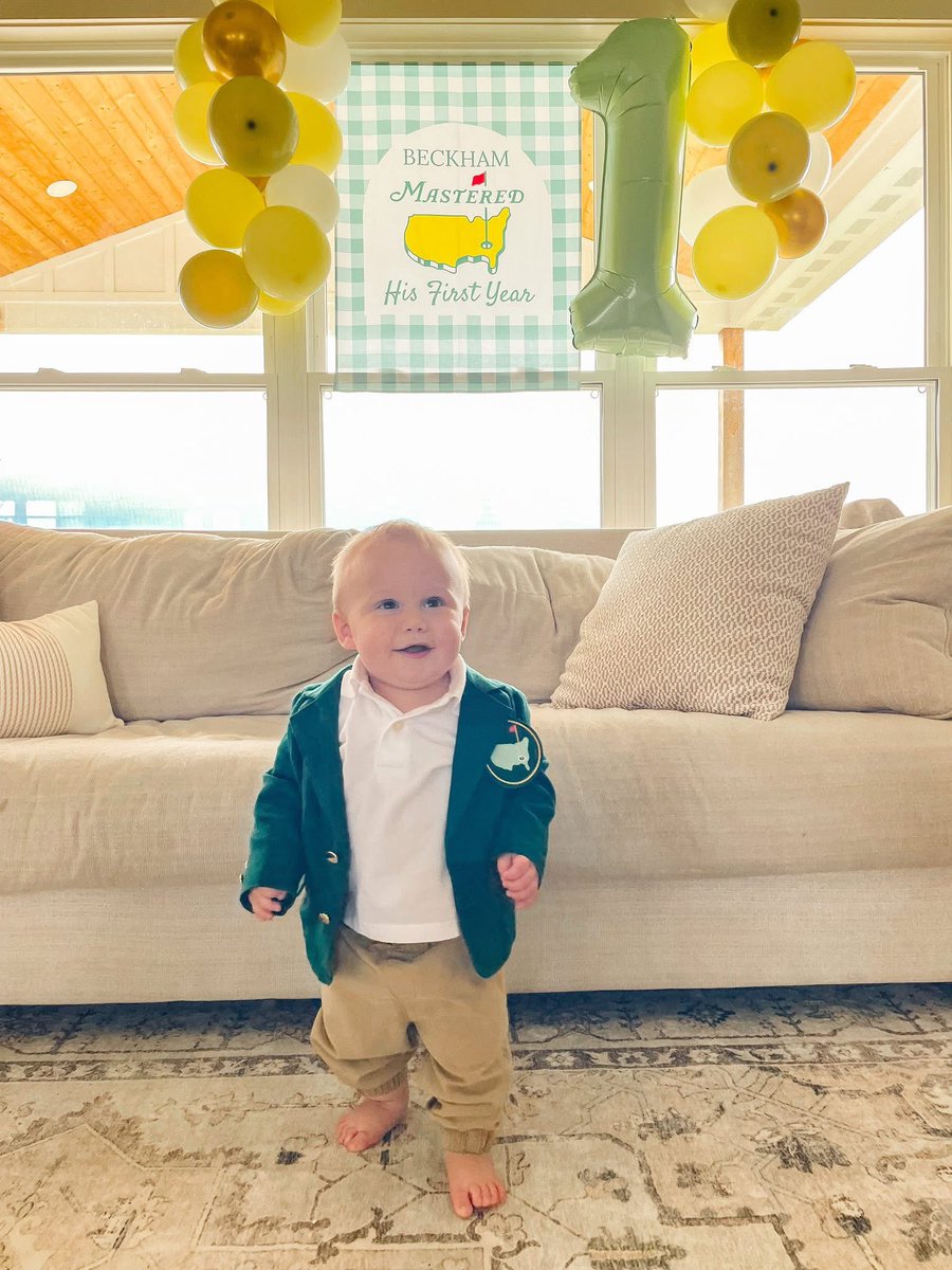 TimBrack2's tweet image. Hard to believe little Beckham is one already. His Master's themed Birthday party was the best! He sure is a handsome devil!