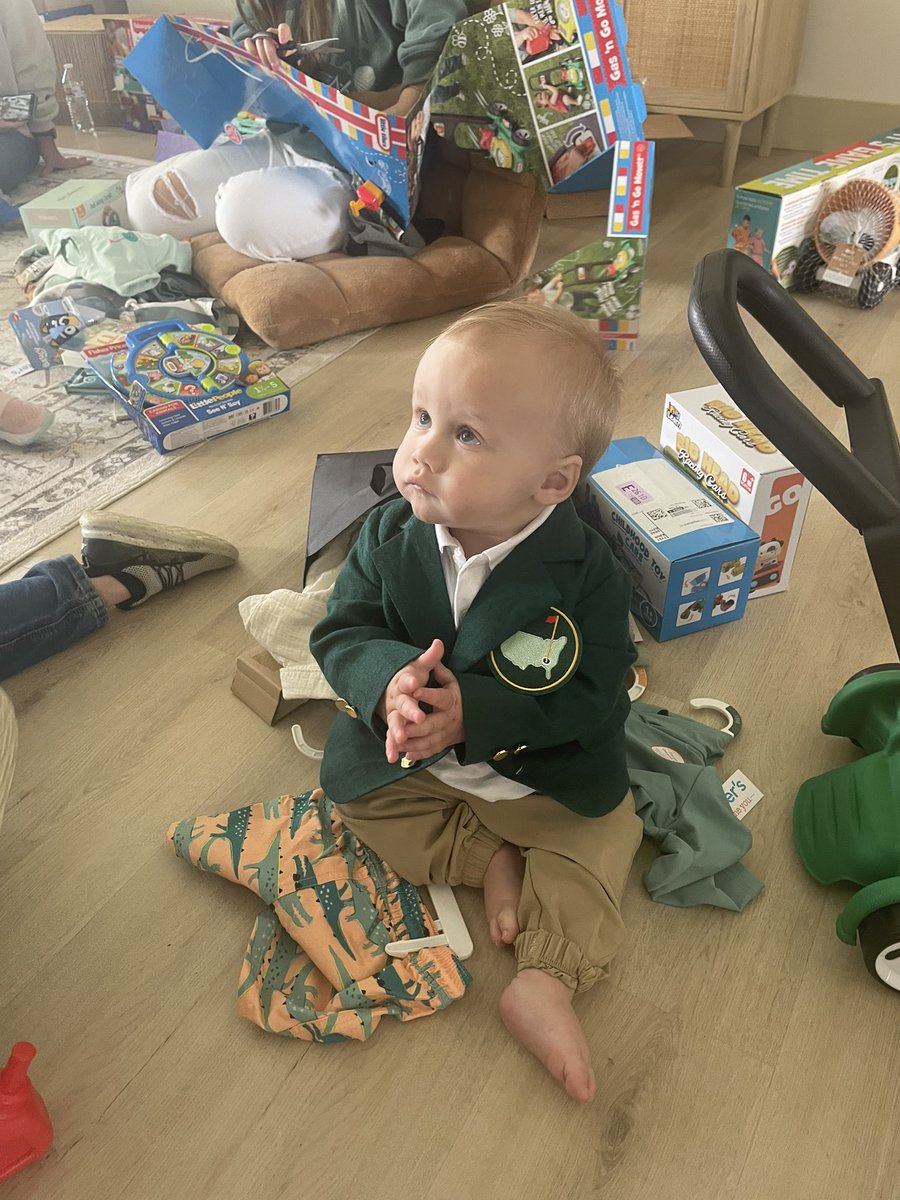 TimBrack2's tweet image. Hard to believe little Beckham is one already. His Master's themed Birthday party was the best! He sure is a handsome devil!