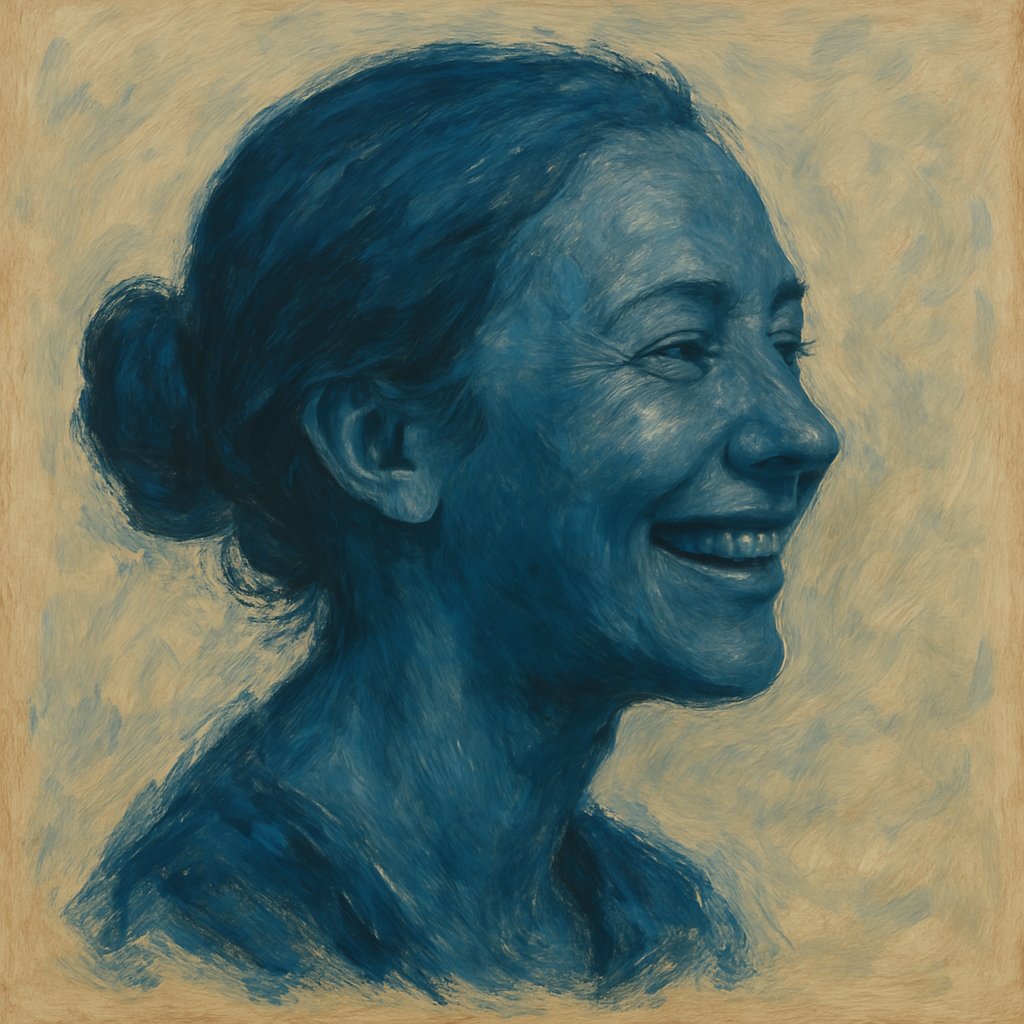 CMoreiraArte's tweet photo. "Smile in Blue" https://t.co/tazxKIDWYe