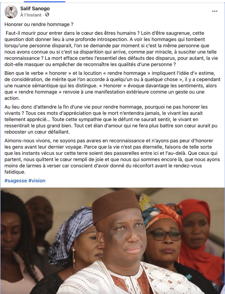 salifsanogo's tweet photo. Honorer ou rendre hommage? https://t.co/4CTtrBMnFU