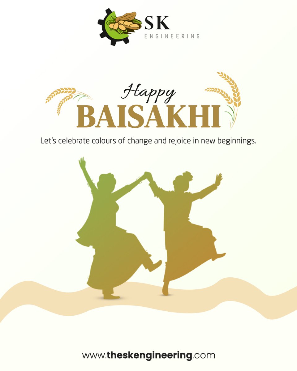sk__engineering's tweet photo. Let’s celebrate colours of change and rejoice in new beginnings. 

𝗛𝗔𝗣𝗣𝗬 𝗕𝗔𝗜𝗦𝗔𝗞𝗛𝗜 🥳

#HappyBaisakhi #HarvestFestival #PunjabiCulture #Baisakhi2025 #FestivalOfHarvest #FoodProcessing #Manufacturer #ManufacturingIndustry #SKEngineering #India https://t.co/8QQzKxHLv8