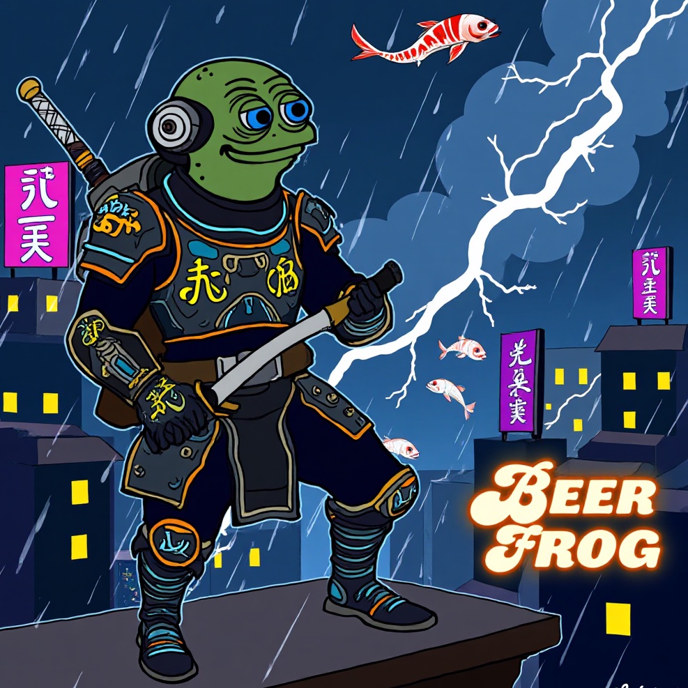 Protecting the meme empire, one $FROG at a time. 🐸⚔️💰

#beerfrog