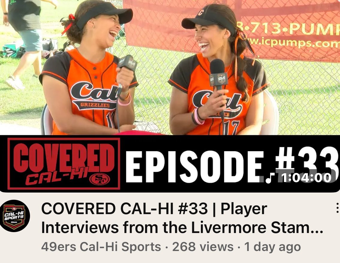 Jayda Crosby (@jaydacrosby2025) on Twitter photo What a fun interview with <a href="/JakeVanderbroek/">Jake Vanderbroek</a> & Tyler Pflibsen
Thank you for having <a href="/HaileyKing2025/">Hailey King</a> & I on your PodCast.
COVERED CAL-HI #33 | Player Interviews from the Livermore Stampede youtu.be/ay21ACL1ons?fe…
<a href="/StacyMayJohnson/">Stacy May-Johnson</a> <a href="/Hey_Coach_Bobby/">Bobby Alvara</a> <a href="/BatbustersC/">Batbusters Ching 18U</a> <a href="/_CAL_Athletics/">Cal High Grizzly Athletics</a> What a fun interview with <a href="/JakeVanderbroek/">Jake Vanderbroek</a> & Tyler Pflibsen
Thank you for having <a href="/HaileyKing2025/">Hailey King</a> & I on your PodCast.
COVERED CAL-HI #33 | Player Interviews from the Livermore Stampede youtu.be/ay21ACL1ons?fe…
<a href="/StacyMayJohnson/">Stacy May-Johnson</a> <a href="/Hey_Coach_Bobby/">Bobby Alvara</a> <a href="/BatbustersC/">Batbusters Ching 18U</a> <a href="/_CAL_Athletics/">Cal High Grizzly Athletics</a>