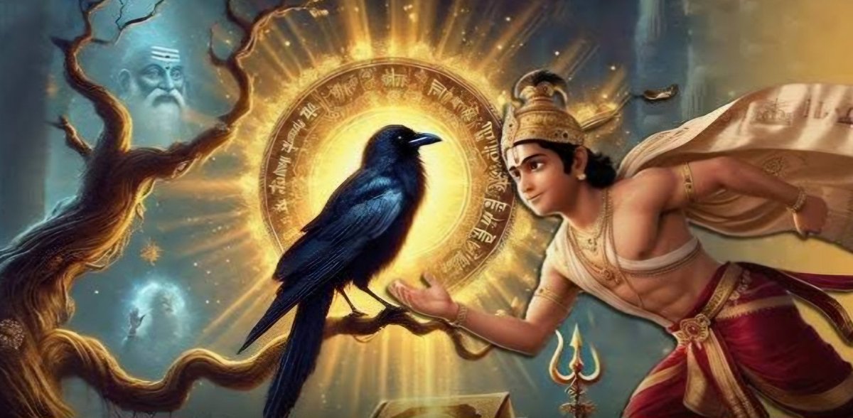 ranvijayT90's tweet photo. Kaak Bhushundi, the original time traveler of Sanatan wisdom.

The first thread in history till date that will shock you! https://t.co/kaWzjTW1E9