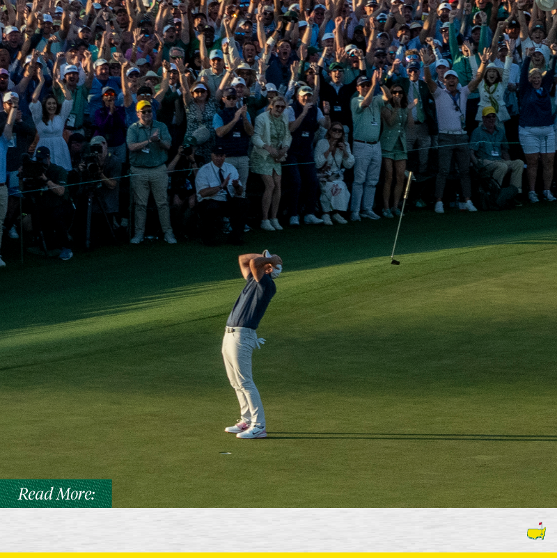 TheMasters's tweet photo. The ups, downs, roars and epic victory. Today will go down in Masters history. #themasters