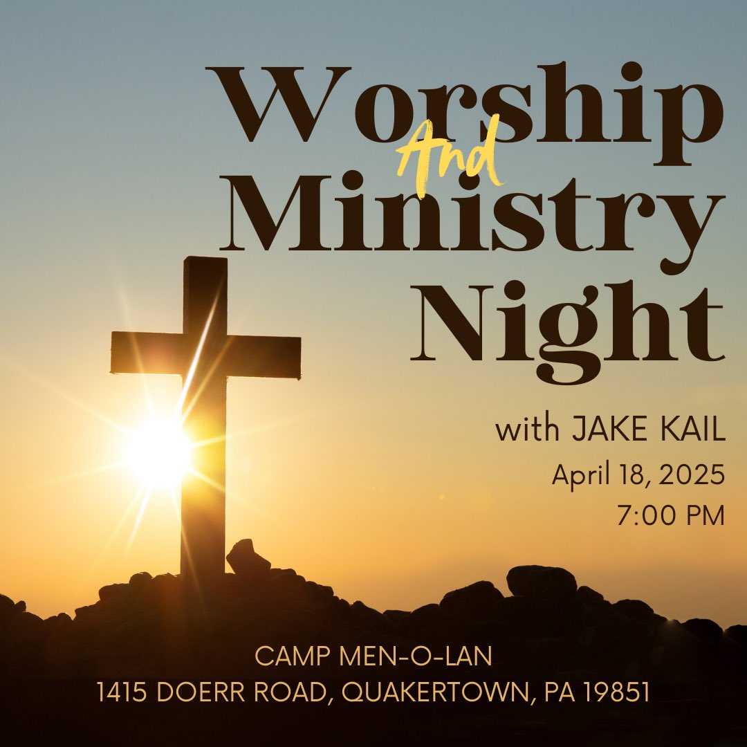 If you are in the Quakertown,PA area come out this Friday night for a night of worship and ministry. Looking forward to see how the Holy Spirit will move!