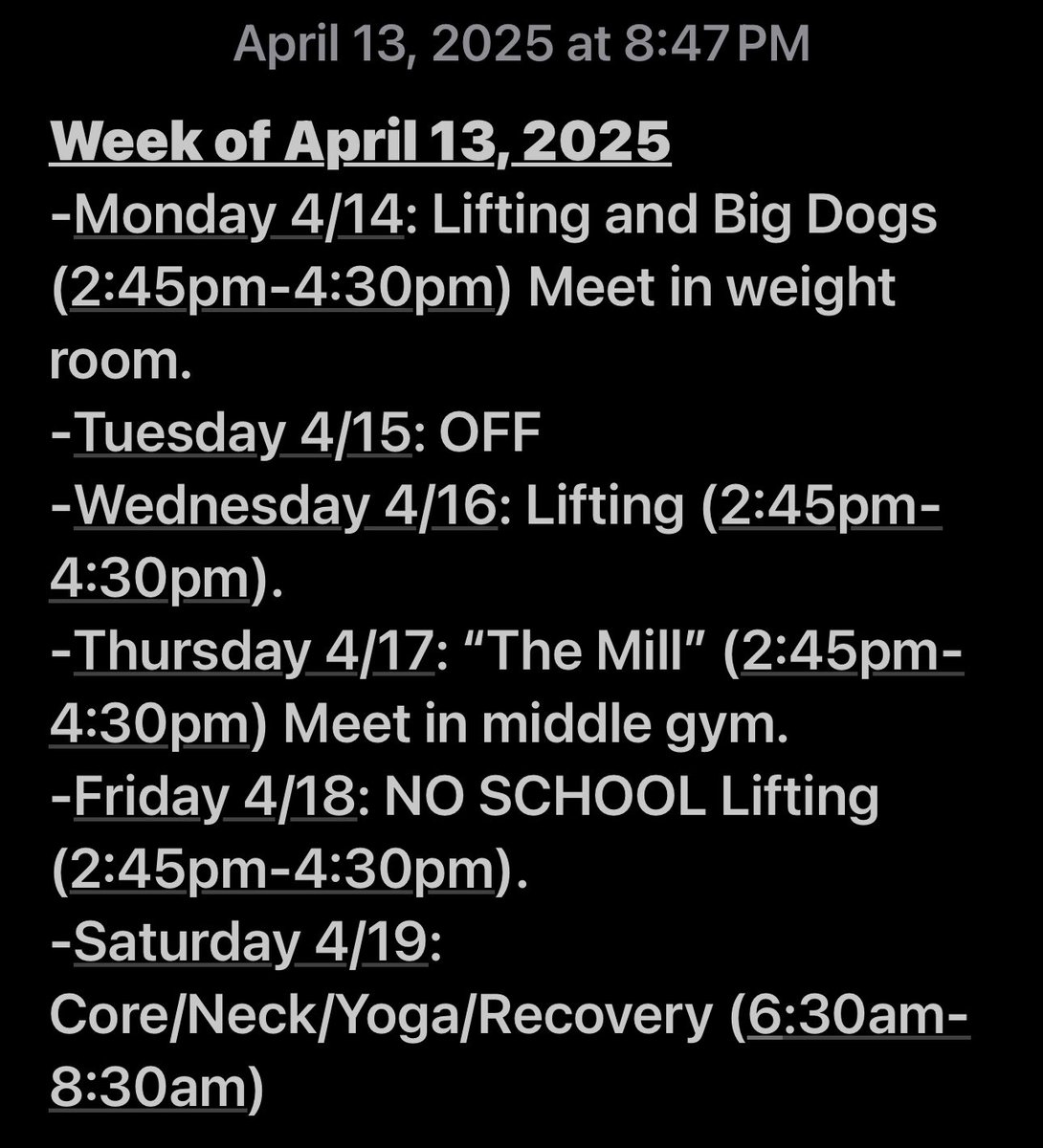 Adam Kolowski (@coachkolowski) on Twitter photo This week’s strength & conditioning schedule. Live calendar linked below. <a href="/BataviaFootball/">Batavia Football</a> <a href="/BATTLINDOGD/">MATT HOLM</a> <a href="/FB_Coach_C/">Coach Colamatteo</a> <a href="/CoachAnderson14/">Sean Anderson</a> <a href="/BataviaTrack/">Batavia Boys Track</a> docs.google.com/spreadsheets/d… #TheyNotLikeUs This week’s strength & conditioning schedule. Live calendar linked below. <a href="/BataviaFootball/">Batavia Football</a> <a href="/BATTLINDOGD/">MATT HOLM</a> <a href="/FB_Coach_C/">Coach Colamatteo</a> <a href="/CoachAnderson14/">Sean Anderson</a> <a href="/BataviaTrack/">Batavia Boys Track</a> docs.google.com/spreadsheets/d… #TheyNotLikeUs