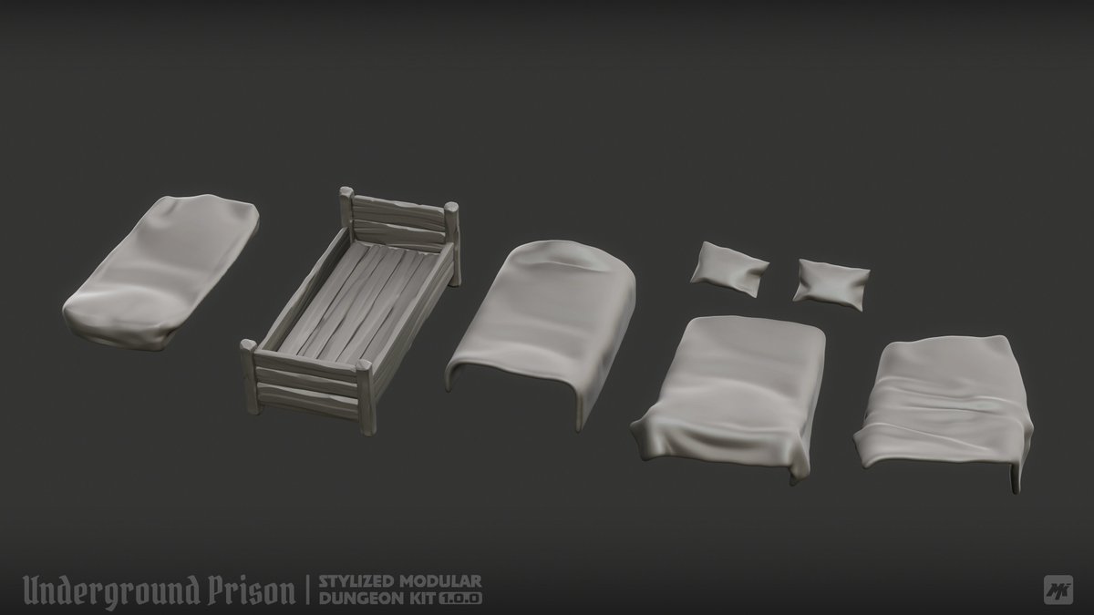 MaxKillStudios's tweet photo. STYL - Underground Prison | Bed Set (Blanket Variants)

🎬 Official Trailer: https://t.co/l9RGuY6Pga
.
🌐 Learn more on our studio site:
https://t.co/SqXo5bhR5R

#Unity3D #GameAssets #IndieDev #Stylizedart #gameArt #StylizedEnvironment #gamedev #madewithunity