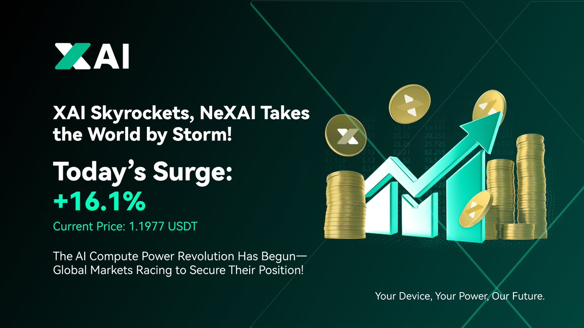NeXAIofficial's tweet image. 🚀 $XAI surges +16.1% today!

The decentralized AI compute revolution is in full swing.
With @UBX_Official powering NeXAI, global markets are rushing to secure their stake in the future of AI.

💰 Current Price: 1.1977 USDT
🔗ubx.one/zh-CN/trade/xa…