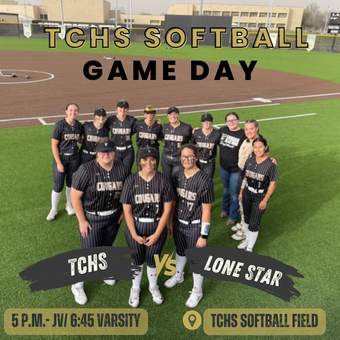 🥎 Game Day ❗️ Last of the Regular Season❗️
🕔JV @ 5:00 p.m./ Varsity @ 6:45 p.m.
📍The Colony HS Softball Field
#thecolonyhighschoolsoftball #tchssoftball #Ladycougarssoftball #godblessgocougs