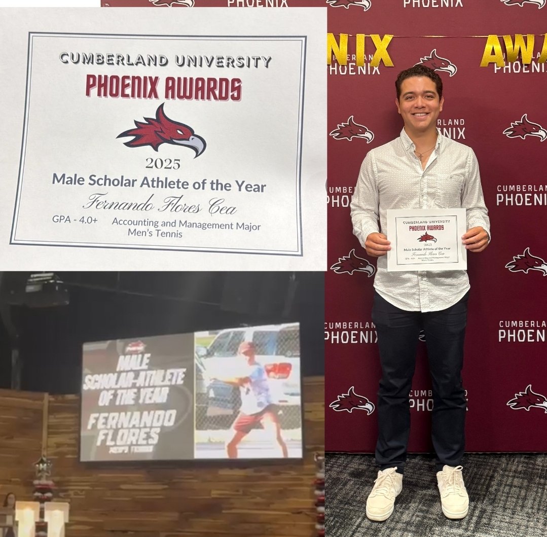 Fernando Flores - miembro de la LST-Ganador del Estudiante-Atleta del Año en Cumberland University-TENIS- Salvadoreño destacando en deporte y estudios. <a href="/Br1Porzio/">Doc. Bruno Porzio</a> <a href="/CanchaEDH/">La Cancha</a> <a href="/celvides/">Carlos López Vides</a> <a href="/Chelemolina/">Alvaro Molina</a> <a href="/Chepetiso/">Orestes Membreño</a> <a href="/SomosLaTribuFM/">La Tribu FM</a> <a href="/martinezchino/">Claudio Martínez</a> <a href="/fernandopalomo/">Fernando Palomo ESPN®️</a> <a href="/VSkalanT/">Varinia Escalante® 🐭</a> <a href="/TigoSports_SV/">Tigo Sports</a>