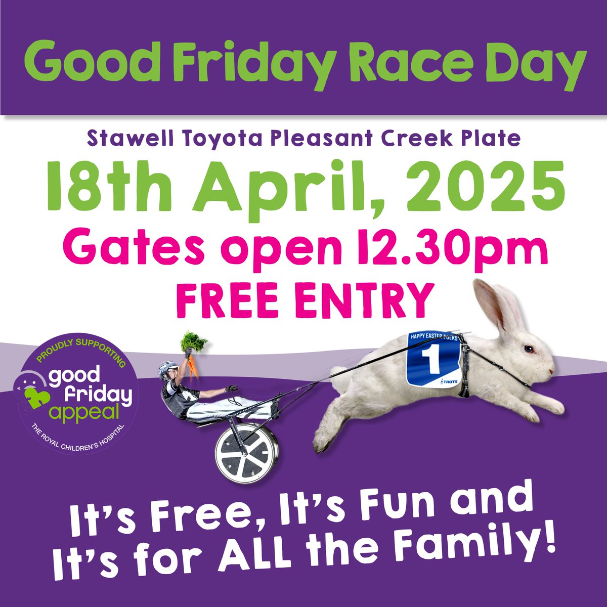 Nominations extended for Stawell Toyota Pleasant Creek Plate  Good Friday extended to 7.30am April 15. Short in the NR up to 45 heats and final worth 10K.

#rots