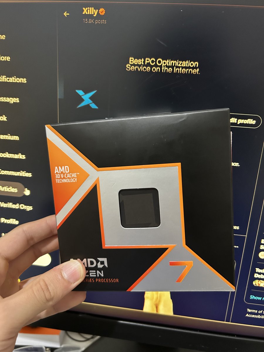 Alright I'm done using my Ryzen 7 9800x3D and I genuinely have ZERO need for it, so I think it's time to give it away to someone who does, do this to make sure you're entered:

- Follow me
- Like &amp; repost this
- Comment the word "optimize"