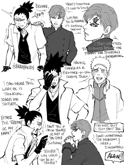 Gaara likes to keep his brother-in-law on his toes 