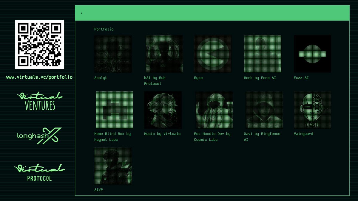 From autonomous traders and research agents to media systems and intelligence layers—our portfolio reflects the growing surface area of the agentic economy.

Each agent is a live experiment in applied coordination, composability, and onchain monetization.

If you’re building what