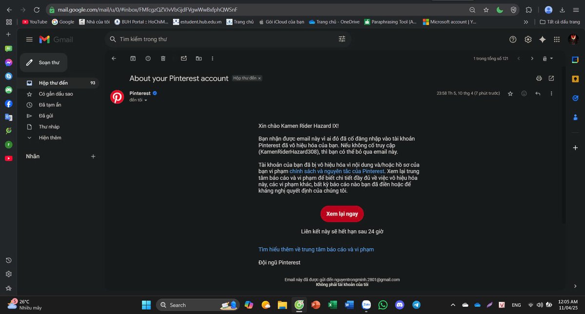 kamen_hazard's tweet photo. @PinterestSupport My account (kamenriderhazard308) was suspended without explanation. This is my 50th appeal. I respectfully ask for a thorough, human review of my case to clarify the issue and restore my account. Thank you for your attention. #PinterestSupport #Appeal https://t.co/3rc9Mu5G2I