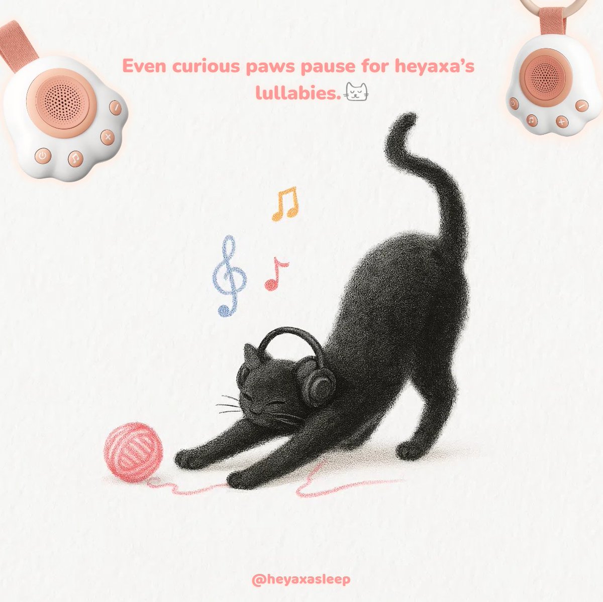 heyaxasleep's tweet image. Not just for babies — heyaxa brings calm to all creatures.🐱🐶

#heyaxasleep #whitenoise #sleepmachine #petsleeping #springactivityforkids #babysleep