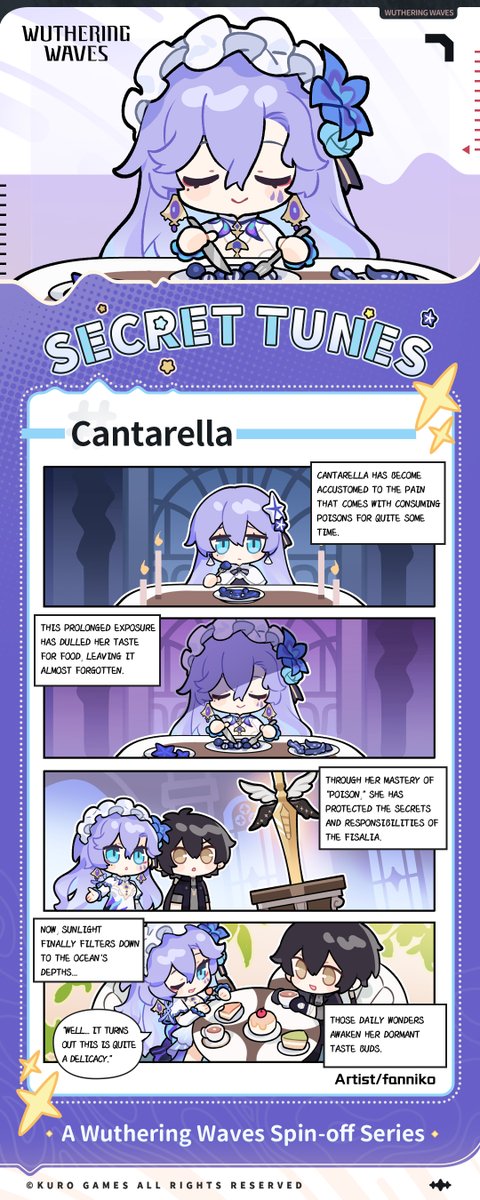Wuthering Waves Official Comic Series | Secret Tunes 
[Cantarella]
Those peaceful daily moments, are precisely the "wonders" you've created for me.
#WutheringWaves #SecretTunes