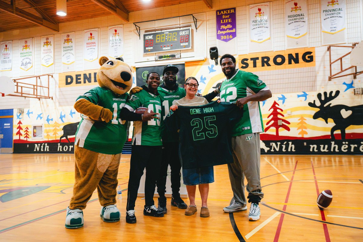 Saskatchewan Roughriders (@sskroughriders) on Twitter photo Last week we paid a visit to students at Dene High in La Loche for an unforgettable day of football fun, visiting over 150 grade 7-9 students. In partnership with <a href="/NexGenEnergy_/">NexGen Energy Ltd.</a>, Jermarcus Hardrick, Samuel Emilus, and Shawn Bane Jr. brought good energy to the community! Last week we paid a visit to students at Dene High in La Loche for an unforgettable day of football fun, visiting over 150 grade 7-9 students. In partnership with <a href="/NexGenEnergy_/">NexGen Energy Ltd.</a>, Jermarcus Hardrick, Samuel Emilus, and Shawn Bane Jr. brought good energy to the community!