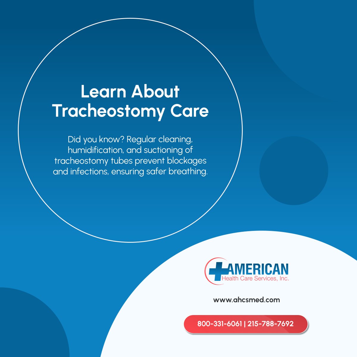 americanhcs's tweet photo. Proper tracheostomy care prevents blockages and infections, ensuring better breathing and comfort. Follow best practices for improved respiratory health.

#TracheostomyCare  #BensalemPA #MedicalEquipmentAndSupplies https://t.co/89d0nsYz3v