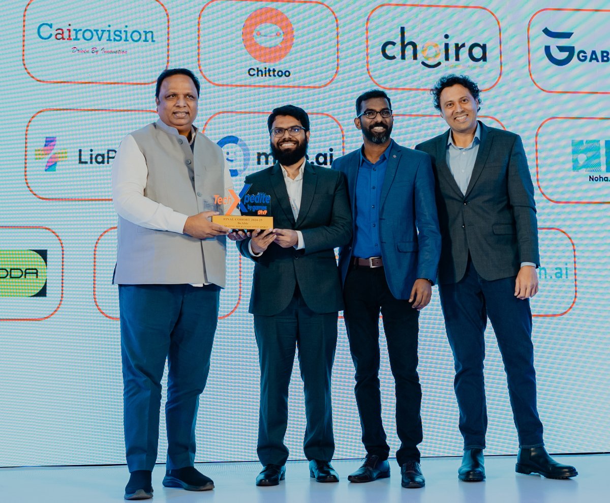 The <a href="/beablehealth/">beablehealth</a>  team felt truly humbled to receive recognition from <a href="/ShelarAshish/">Adv. Ashish Shelar - ॲड. आशिष शेलार</a>  Minister of IT &amp; Cultural Affairs, Maharashtra, and Bhavin Pandya, CEO of <a href="/games24x7/">Games24x7</a>  , during the prestigious #TechXpedite Accelerator
Transforming the future of healthcare through technology