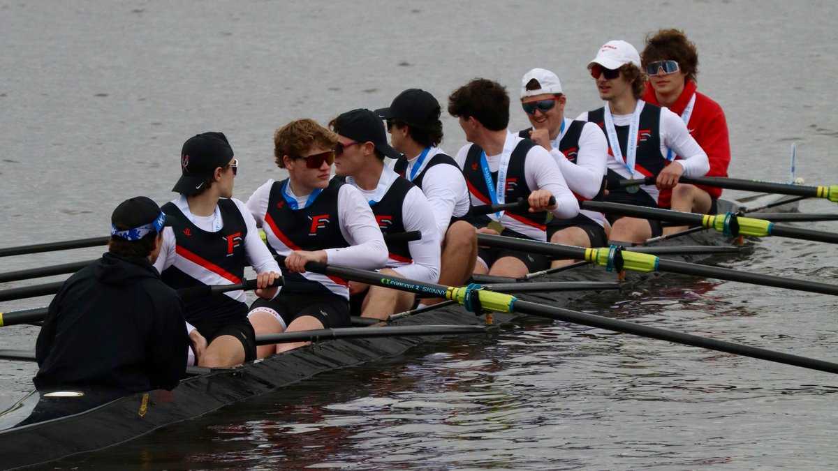 BrettBurchette's tweet photo. Congrats to our Men's Frosh/Novice Eight! 1st Gold Medal for Men at The Knecht Cup. Future looking good for @StagsRowing!  #RowWithTheStags