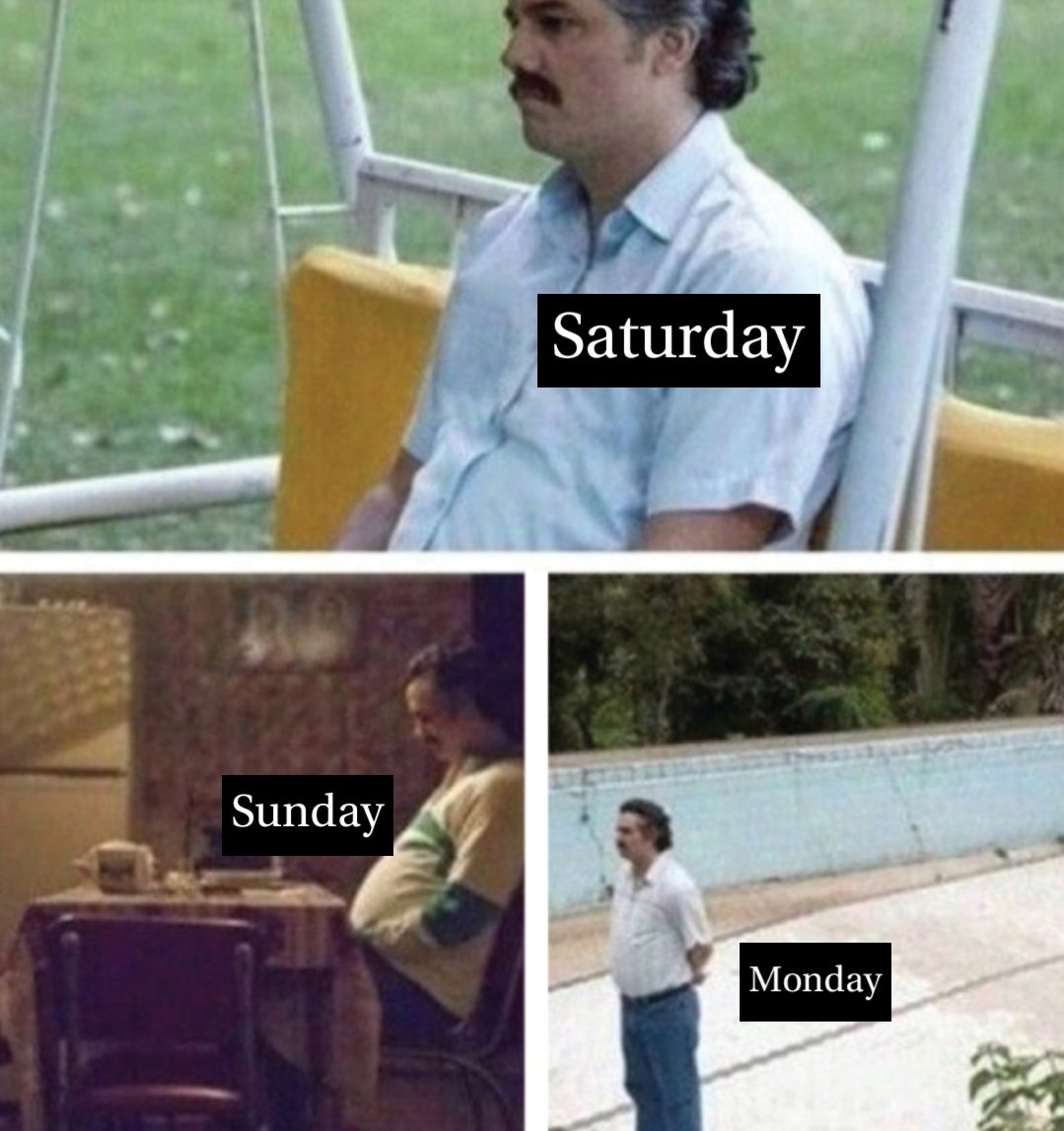 Qid_Memez's tweet image. Traders during long weekends 😂