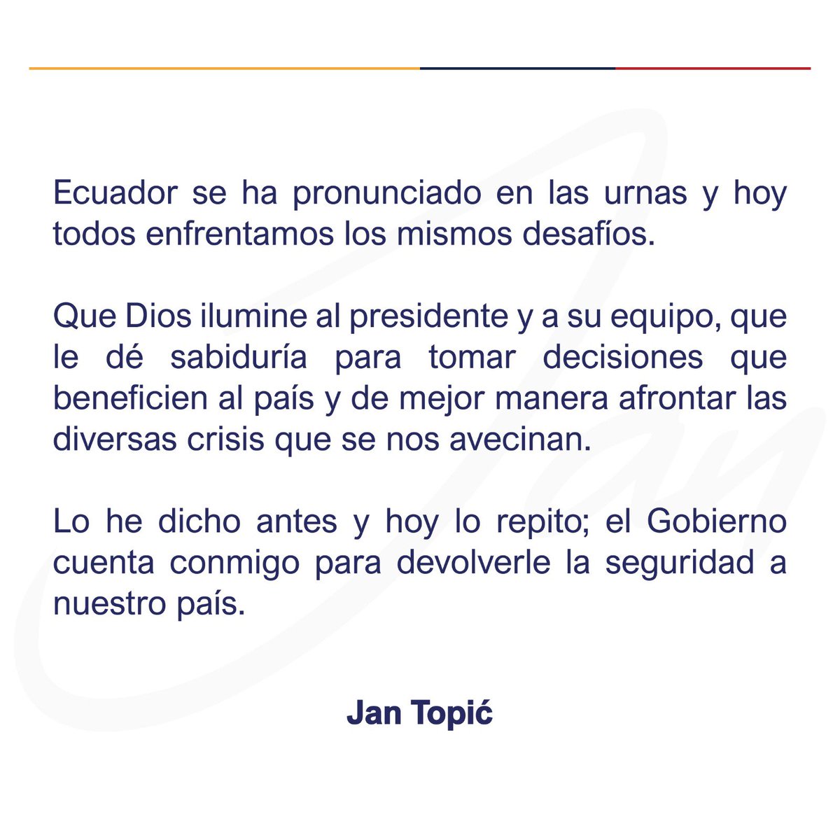 Jan T. Topić (@jantopicecuador) on Twitter photo 