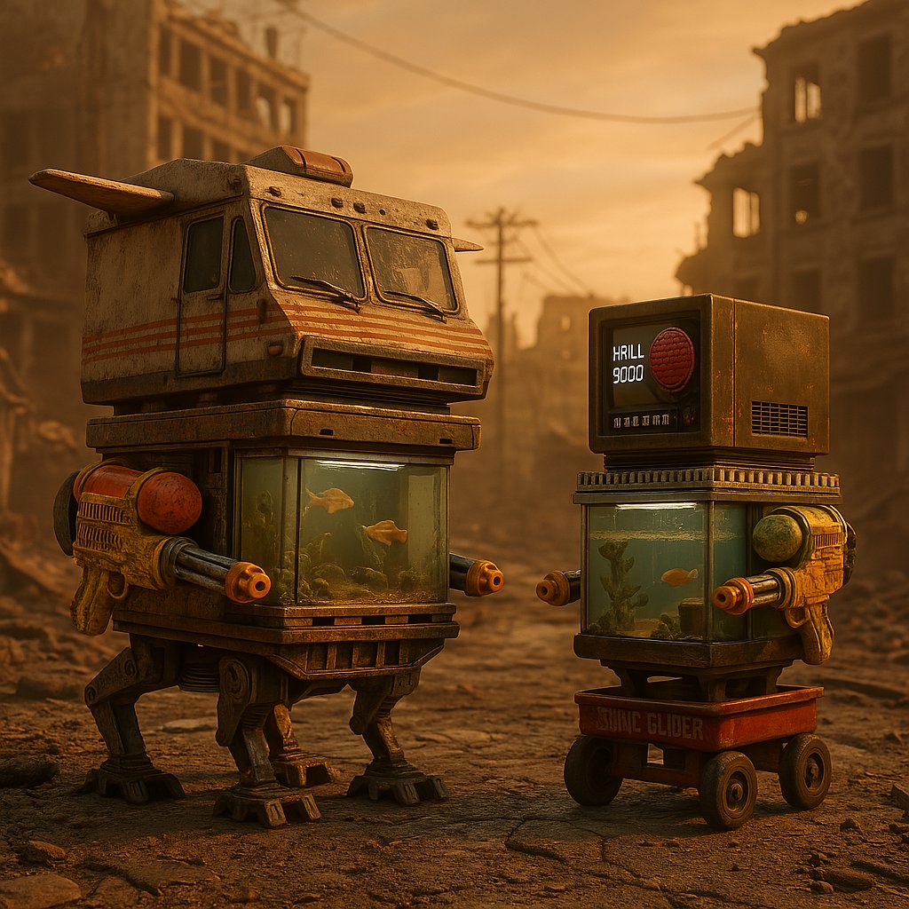 🚧 Scene Drop: Rustaria Meets Devious Pickett 🚧

Welcome to the ruins of Sector 7G. 

In this newly uncovered moment from chapter one of Trashformers: Birth of the Trashyverse, our fearless Garbage Guardian, Rustaria, stands face-to-face with the enigmatic Devious Pickett.
