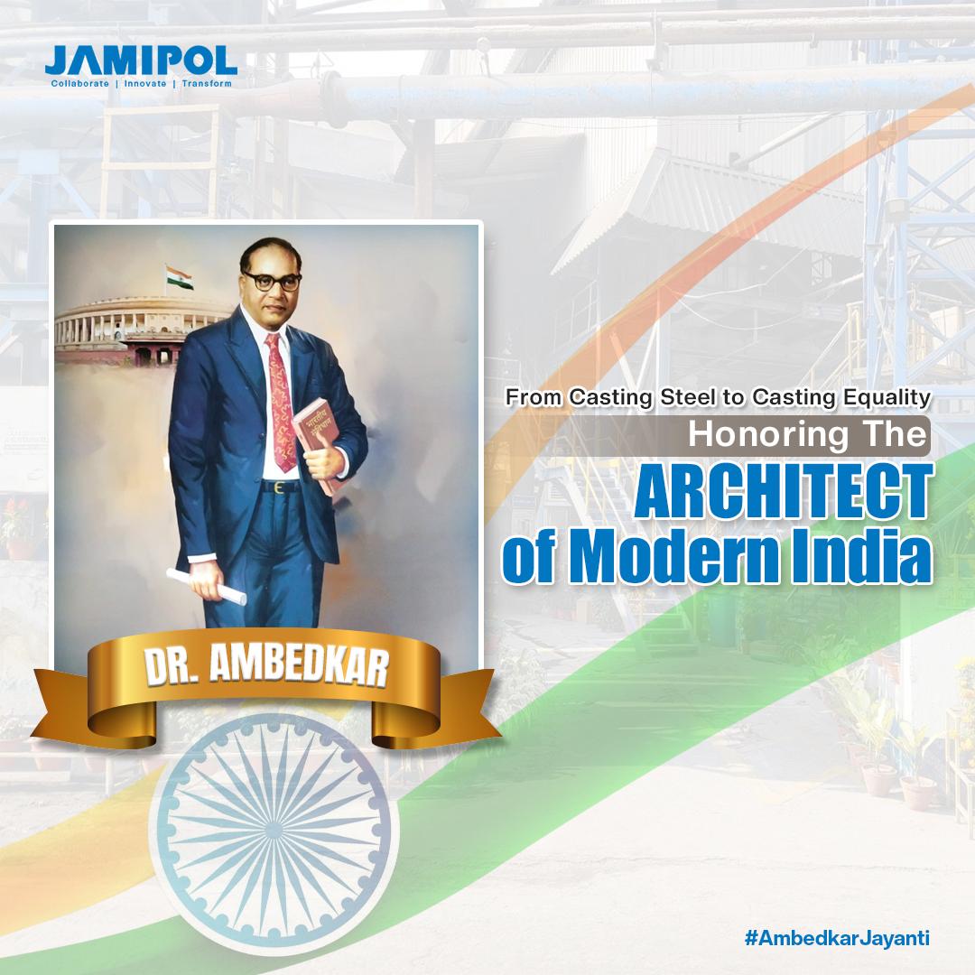 JAMIPOL24041995's tweet photo. 🕊️ From Casting Steel to Casting Equality
Today, we honor Dr. B.R. Ambedkar — the visionary, reformer, and Architect of Modern India. 🇮🇳
His legacy reminds us that true strength lies not just in industry, but in justice, inclusion, and equality for all.

#Jamipol #AmbedkarJayanti https://t.co/64tCIU9flQ