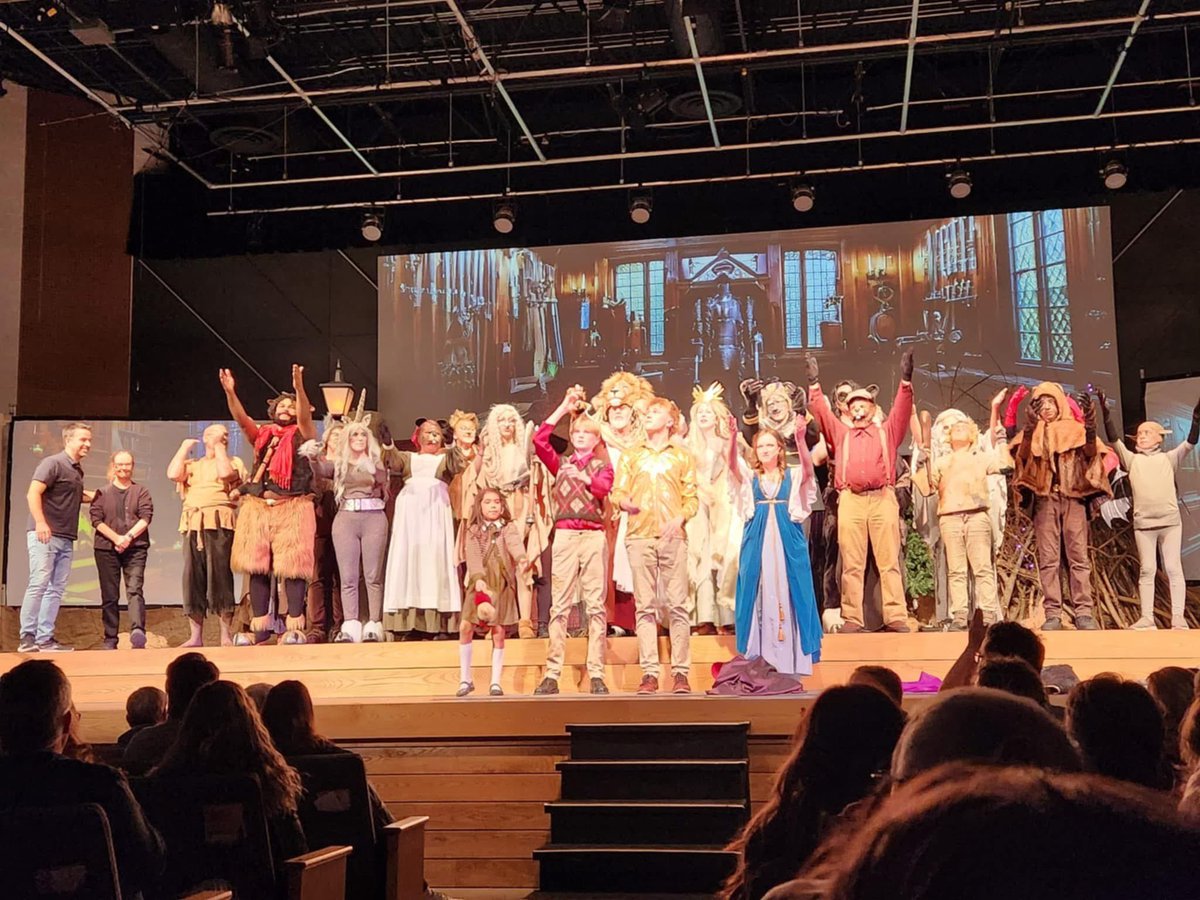 The Lion the Witch and the Wardrobe- 3 sold out shows! Close to 2100 in attendance! 30 cast 35 crew behind the scenes! Amazing costumes, hair, makeup, set design, tech, projection, sound, lights- 8 months in the making! To God Be the Glory! #StageManager