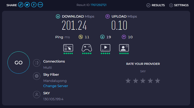 DemiurgeDigital's tweet photo. @SKYbroadbandPH  

We pay more than 4K a month for all the LAG -- why are you never at optimal uploads? Why?! https://t.co/zyPYLHQXBe