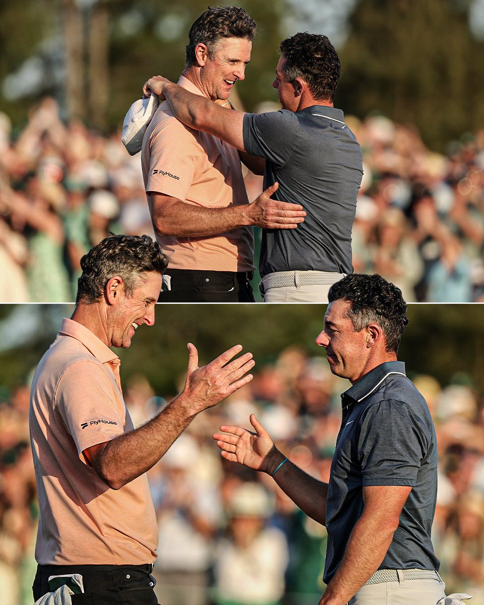 espn's tweet image. Despite coming up short in heart-breaking fashion, Justin Rose displayed tremendous class when congratulating Rory McIlroy 👏

Sportsmanship at its finest ❤️
