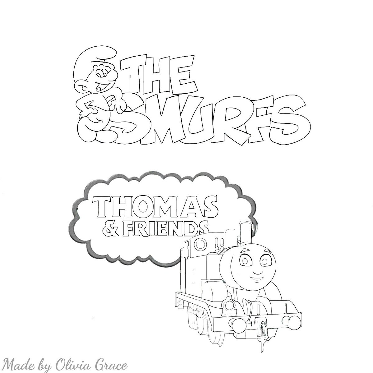 Oliviaa_96's tweet image. This is a Thomas &amp;amp; Friends and Smurfs cover artwork that I created for my client, Daniel I Cohen, according to his request. He will use it as the cover art for his story. He is a very good writer.🥰
#DigitalArtist #LogoDesign #Commswork #illustration #art