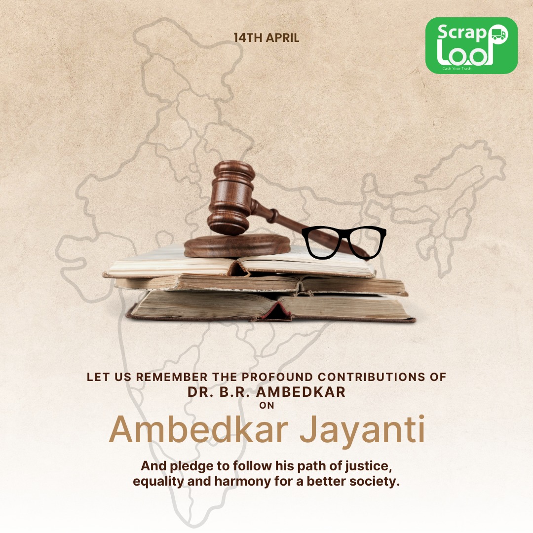 scraploop's tweet image. Dr. Ambedkar taught us — Every person matters. Every resource has value.
At Scraploop, we carry forward that belief by transforming waste into worth.
Wishing you a thoughtful Ambedkar Jayanti !! 🙏
.
.
#AmbedkarJayanti #Scraploop #JaiBhim #RecycleForChange #WasteToResource