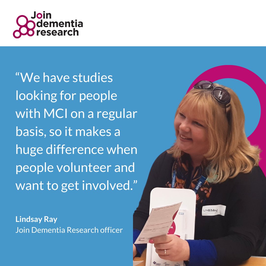 Join Dementia Research (@beatdementia) on Twitter photo We are looking for volunteers to be part of studies into mild cognitive impairment (MCI).
Lindsay Ray from our team has told the latest edition of Dementia Together magazine from the <a href="/alzheimerssoc/">Alzheimer's Society</a> about the importance of this research.
alzheimers.org.uk/get-support/pu… We are looking for volunteers to be part of studies into mild cognitive impairment (MCI).
Lindsay Ray from our team has told the latest edition of Dementia Together magazine from the <a href="/alzheimerssoc/">Alzheimer's Society</a> about the importance of this research.
alzheimers.org.uk/get-support/pu…