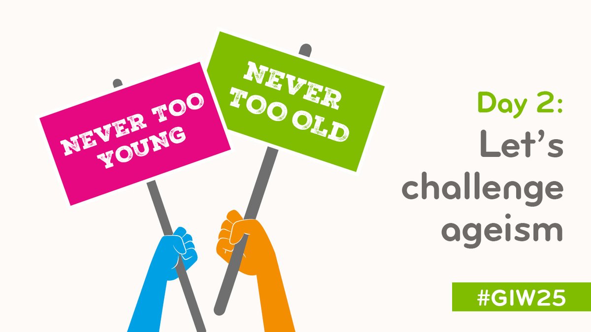 #GIW25 Let's Challenge Ageism - Changing Perceptions⁠ of ageism through IG activity⁠
Fri 25 April 2025, 2pm - 3:30pm⁠
Online⁠
⁠
The CIC Programme Pilot team will share the impact the pilot has had on changing perceptions of agesim. 

More here &gt;&gt; generationsworkingtogether.org/events/giw25-l…