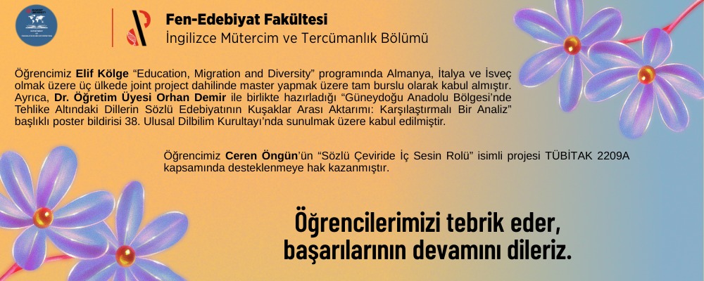 Öğrencilerimizi tebrik eder, başarılarının devamını dileriz.