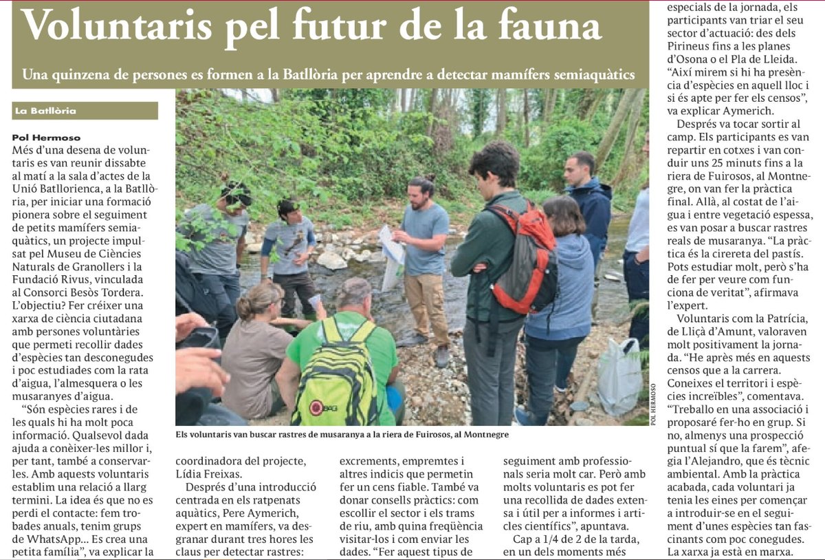 Fundació Rivus (@fundaciorivus) on Twitter photo Avui a l'edició impresa <a href="/el9nou_vor/">el9nou_vor</a> ! <a href="/SEMICE_/">Projecte SEMICE</a> <a href="/mcngranollers/">Museu de Ciències Naturals de Granollers</a> <a href="/FundacioRivus/">Fundació Rivus</a> Avui a l'edició impresa <a href="/el9nou_vor/">el9nou_vor</a> ! <a href="/SEMICE_/">Projecte SEMICE</a> <a href="/mcngranollers/">Museu de Ciències Naturals de Granollers</a> <a href="/FundacioRivus/">Fundació Rivus</a>