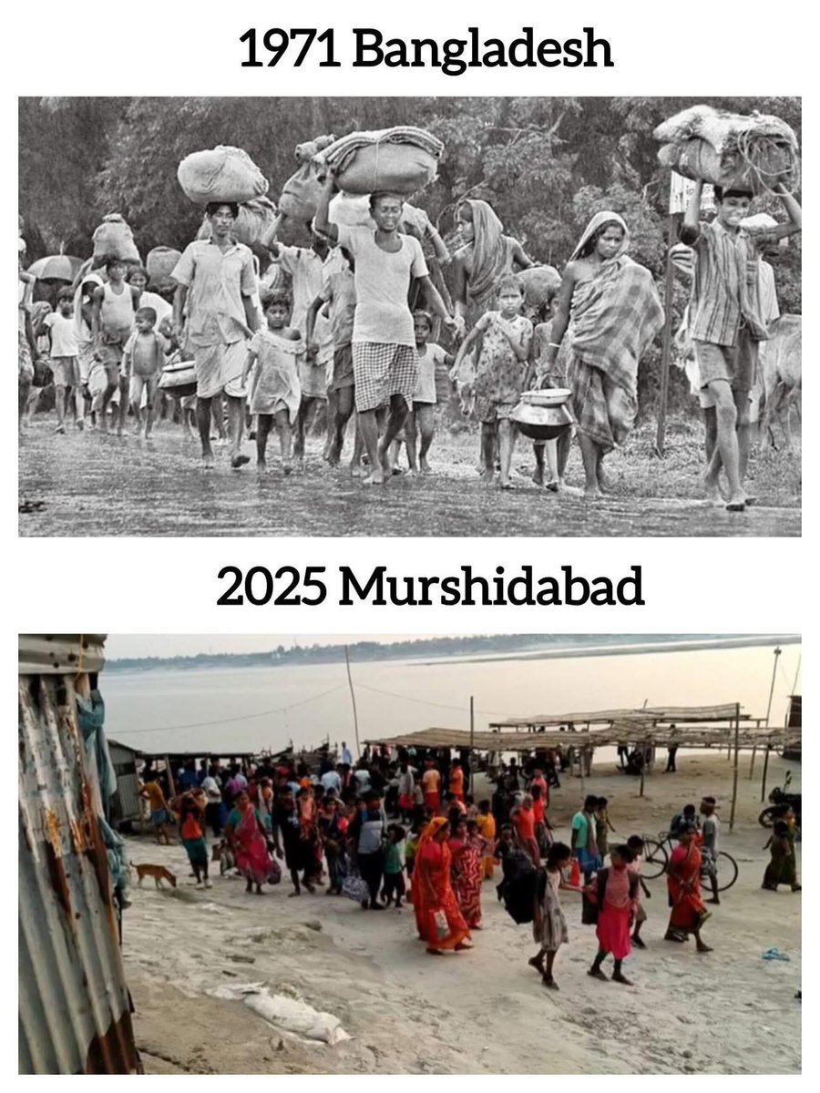 Mamata Banerjee is the Yahya Khan of West Bengal. We should formally start calling her Mamtaj Begum. She has started the ethnic cleansing of Hindus from Murshidabad, exactly as happened in Srinagar from 19th January 1990.