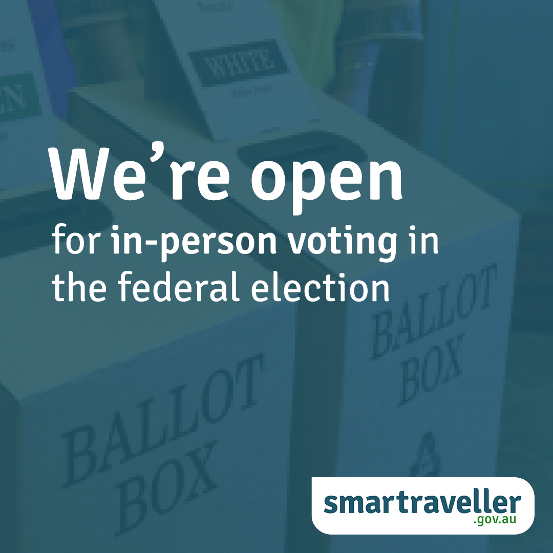 If you will be overseas for the 2025 federal election, you can still vote! We’ll have in-person voting at the Australian Embassy in Copenhagen. Please see our website for more info: denmark.embassy.gov.au aec.gov.au/overseas Authorised by the Electoral Commissioner, Canberra