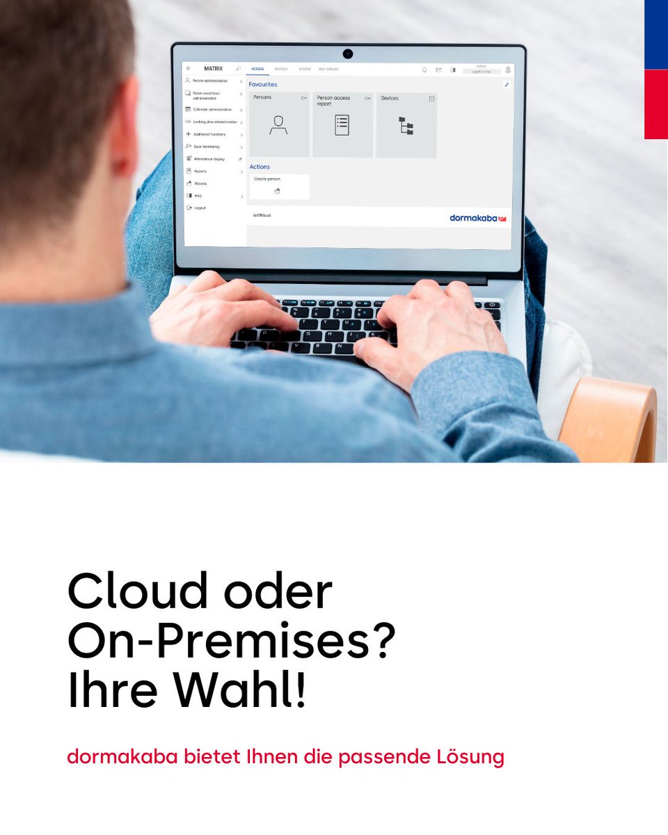 dormakabaDE's tweet image. Cloud oder On-Premises? 
Ihre Wahl – unsere Lösung!
Unsere Lösungen bieten: Nahtlose Integration, Flexibilität, große Auswahl an Hardwarekomponenten und Zutrittsmedien sowie maximale Sicherheit.

#Zutrittskontrolle #dormakaba #MATRIXaaS