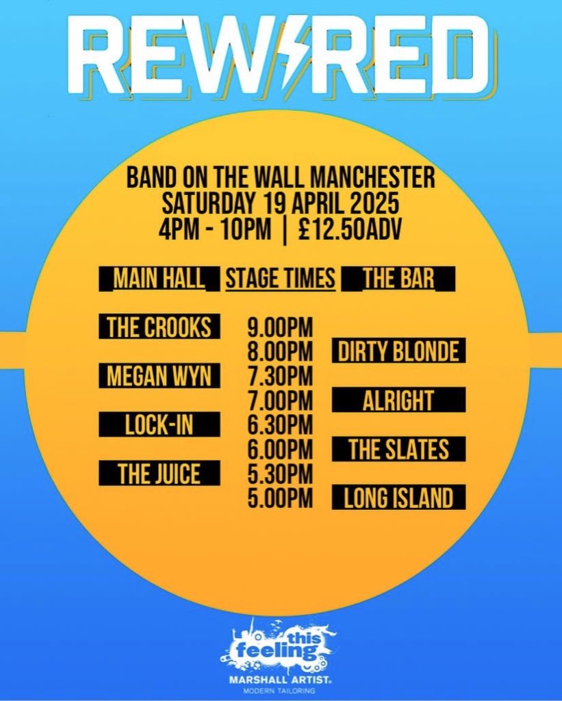 Lucy McCormack (@mccortweets) on Twitter photo ☀️ EASTER BANK HOLIDAY WEEKEND ☀️
🎸 <a href="/This_Feeling/">This Feeling</a> Rewired at <a href="/bandonthewall/">Band on the Wall</a>
🎸 2 stages, 8 amazing bands and artists
🎟️ thisfeeling.co.uk/rewired/ ☀️ EASTER BANK HOLIDAY WEEKEND ☀️
🎸 <a href="/This_Feeling/">This Feeling</a> Rewired at <a href="/bandonthewall/">Band on the Wall</a>
🎸 2 stages, 8 amazing bands and artists
🎟️ thisfeeling.co.uk/rewired/