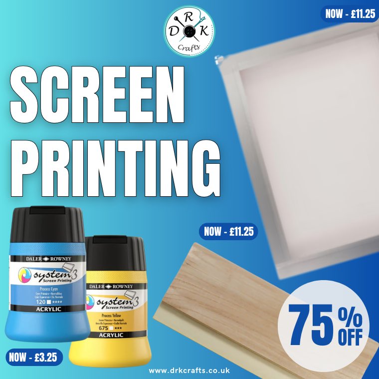 If you love screen printing, we have the perfect selection of products, sold at unbeatable low prices!

Follow this link below to our clearance section now and take a closer look at our selection.

Shop Now: drkcrafts.co.uk

#craftinguk #creativecrafts #onlinecrafts